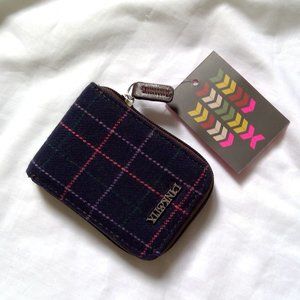 Plaid Pinkstix Vegan Accordian Zippered Wallet with ID window and card slot